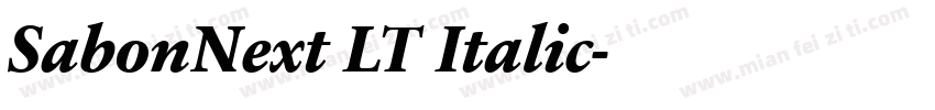 SabonNext LT Italic字体转换